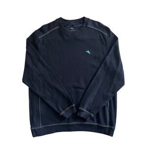 Tommy Bahama Crewneck Cotton Sweatshirt Black Size Large L